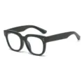 Lunettes de lecture carrées noires anti-lumière bleue monture épaisse rétro élégantes - +100 Lecture / Noir
