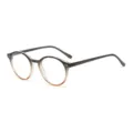 Occhiali Tondi Anti Luce Blu Marrone Sfumato Montatura Ottica TR90 Variante Modello - Nero Tè Diviso C10