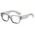 Dicke Fassung graue transparente Blaulichtfilter Brille, Retro Vintage Brillen für Damen Herren - Stil C3 (5120) / Transparentes Grau