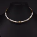 Baroque natural pearl choker necklace handmade luxury design for women elegant jewelry - Adjustable Pearl Choker