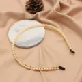 Süßwasserperlen Haarreif goldener Metall Haarreif elegante Damen Haarschmuck Variante - Rosa Perle Stirnband