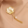 Neues chinesisches Design natürliche Süßwasser Perle Brosche hochwertige Anstecknadel - Fächerförmige Perlenbrosche