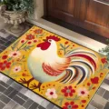 Rooster diatomaceous earth doormat, non-slip entrance floor mat for home doorway use. - 40*60cm / Colorful Rooster - 4