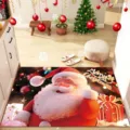 Vista di dettaglio del tappeto Natale Babbo Natale, tappetino antiscivolo assorbente festivo. - 40*60cm (Velluto di Cristallo) / Serie natalizia - 1