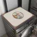 New Chinese style drum washing machine dust cover waterproof top mat with vintage floral design. - 20*30cm (Diatomite) / Peony Pavilion
