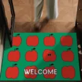 Cartoon red apple pattern diatomite floor mat detail view, absorbent entrance doormat. - 40*60cm (Diatomaceous Mud) / Modern Minimalist Style——3