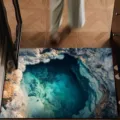3D Naturlandschaft Fußmatte saugfähige rutschfeste Matte für Badezimmer und Eingang. - 40*60cm / 3D-Optik - 11
