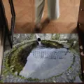 3D optische Täuschung Fußmatte, Kristall Samt saugfähige rutschfeste Matte für Flur Eingang. - 40*60cm / 3D-Visuell —— 16