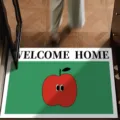 Cartoon fruit diatomite floor mat detail view, absorbent and non-slip welcome doormat. - Modern Minimalist Style——6