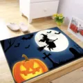 Halloween Pumpkin Witch Crystal Velvet Floor Mat Absorbent Non-Slip Bathroom Entrance Rug - 40*60cm / Halloween - 4