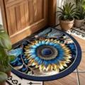 Retro Bohemian crystal velvet half-round door mat, anti-slip entrance absorbent floor mat. - 40*60cm (Crystal Velvet) / Bohemian Semicircle —— 18