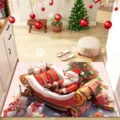 Christmas decorative floor mat cartoon Santa Claus holiday absorbent non-slip entrance rug detail - 40*60cm (Crystal Velvet) / Christmas Collection - 5