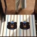 Cute cartoon bear striped floor mat, durable entrance doormat variant in brown and blue color. - Modern Minimalist Style——7