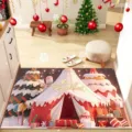 Tappeto natalizio antiscivolo assorbente per ingresso con simpatico disegno di cartoon - 40*60cm (Velluto di Cristallo) / Collezione di Natale - 7