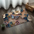 3D butterfly floral diatomaceous earth bath mat, soft absorbent quick-dry floor mat for bathroom door. - Butterfly 11