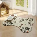 Absorbent diatomaceous earth pet feeding mat, bone shaped non-slip dog and cat food mat. - Feeding Mats - 4 / 40*60cm