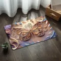 Close-up view of the 3D butterfly soft floor mat showcasing its detailed texture in home setting. - Butterfly 14