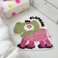 Süßer Cartoon Elefant geformter flauschiger Plüschteppich Detail, weiche rutschfeste Matte. - 40*40cm (Kaschmir-Imitat) / Hausschuh-Elefant