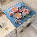 Washing machine dust cover mat American luxury floral diatom mud home table top protection pad - 30*40cm / Flower Cluster