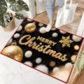 Weihnachtsfußmatte aus Kristall Samt für den Eingangsboden festliche Heimdekoration - Weihnachtsstil 6