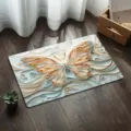 3D butterfly diatomaceous earth bath mat, highly absorbent non-slip floor rug variant - 40x60cm / Butterfly 3