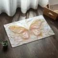 3D Butterfly Diatomaceous Earth Bath Mat Absorbent Quick-Drying Soft Floor Mat Option - 40x60cm / Butterfly 4