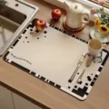 tappetino scolapiatti da cucina assorbente termoresistente impermeabile asciugatura rapida - 30*40 cm Nuovo tappeto in terra di diatomee / Tappetini scolapiatti da cucina-4
