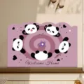 Cartoon Panda Kieselgur Badematte, saugfähig, schnell trocknend, rutschfeste Fußmatte für Tür. - Cartoon 6