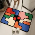 Bunte Puzzle Fußmatte für Badezimmer, saugfähige rutschfeste Bodenmatte für den Eingangsbereich. - 30*40cm / Stil-11