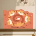 Detail der Kieselgur-Badematte mit süßem Shiba-Design und schnell trocknender Oberfläche. - Cartoon 5