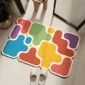 Bunte Dopamin abstrakte Puzzel-Bodenmatte, weiche, schnell trocknende Antirutsch-Badematte. - 30*40cm / Stil-13