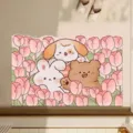 Detailansicht der Cartoon-Badematte mit niedlichem Tierdruck und weicher saugfähiger Oberfläche. - Cartoon 8