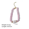 Neues rosa Kristall Armband natürliche Barock Perle Hand Kette süßer Stil täglicher Schmuck - 18.5cm / Rosa Barockperlen-Armbänder