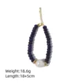 Handgemachte natürliche Süßwasserperle lila Perlen Armband mit goldener Verlängerungskette. - 18.5cm / Lila Barockperlenarmband