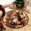 Stroggylo Xali Xristougenniatiko Gnome Fyllo Sfendamou Antiglistriko Saloni diakosmisi - 40*40cm (Κρυστάλλινο Βελούδο) / Χριστούγεννα —— 3