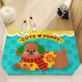Felpudo diseño perrito, alfombra antideslizante de bucles, felpudo de entrada resistente para casa. - Animal Lindo 8
