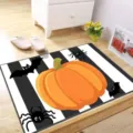 American style Halloween crystal velvet absorbent floor mat, non-slip bathroom rug for doorway. - Halloween - 8