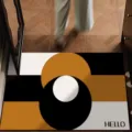 Modern abstract geometric floor mat entrance rug in stylish black white and yellow brown - Modern Minimalist Style 12