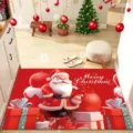 Tappeto natalizio antiscivolo per porta d'ingresso zerbino Babbo Natale decorazione - 40*60cm (Velluto di Cristallo) / Serie di Natale - 11