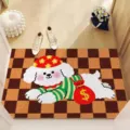 Lindo felpudo de perro de dibujos animados, alfombrilla antideslizante para pasillo y baño. - Animal Lindo 9