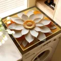 Floral washing machine cover mat dustproof soft pad absorbent top protector home decor - Flowers in Bloom —— 10