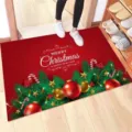 Tappeto Natalizio Rosso Da Ingresso Casa Antiscivolo Decorazione Festa Di Natale - 40*60cm (Velluto di Cristallo) / Collezione di Natale 19