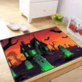 Halloween themed crystal velvet absorbent floor mat, non-slip bathroom and hallway rug. - Halloween - 21