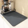 Absorbent coffee maker mat for kitchen counter diatomaceous earth heat resistant pad - 20*30cm / Dark Gray