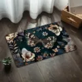 Absorbent diatomaceous earth doormat featuring elegant 3D butterfly and floral design. - Butterfly 5
