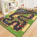 Tapis imprime piste de course pour enfants salon chambre a coucher decoration de salle de jeux. - Pistes de course jouets - 8