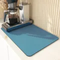 Solid color coffee maker mat, kitchen absorbent soft drying pad for countertop design. - 20*30cm / Navy Blue