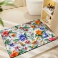 Amerikaanse bloemen diatomeeënaarde badmat 3D absorberend antislip vloerkleed voor hal - Amerikaans Bloemen 9