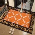 New Chinese style diatomite absorbent doormat, geometric knit pattern non-slip floor rug. - Wool Style 2 / 40x60cm