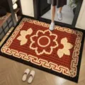 New Chinese style diatom mud absorbent floor mat, non-slip entry rug for hallway and bathroom. - Wool Style 11